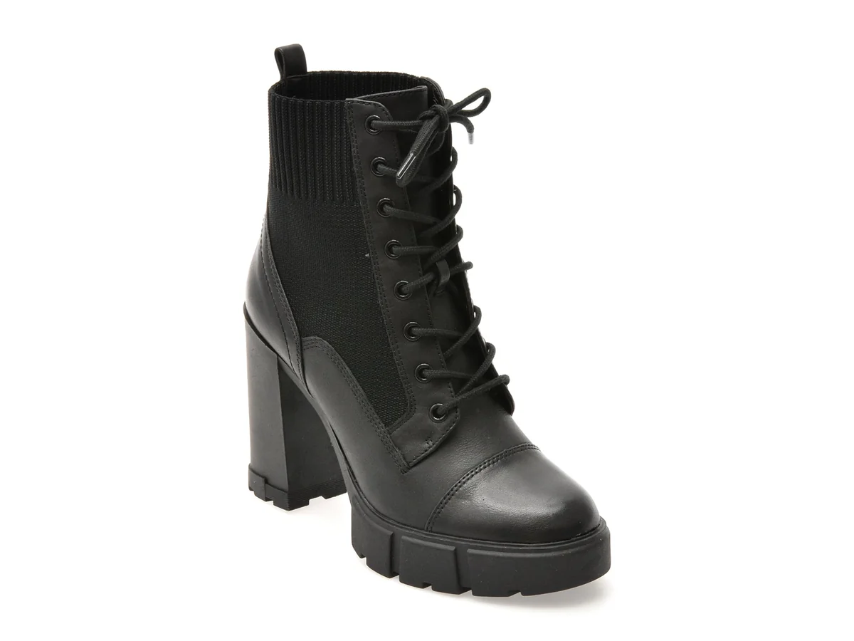 Ghete Aldo Negre, Rebel 001, Din Piele Naturala