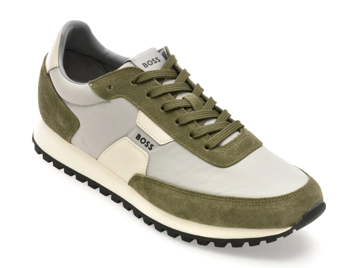 Pantofi Sport BOSS Verzi, 8723, Din Material Textil