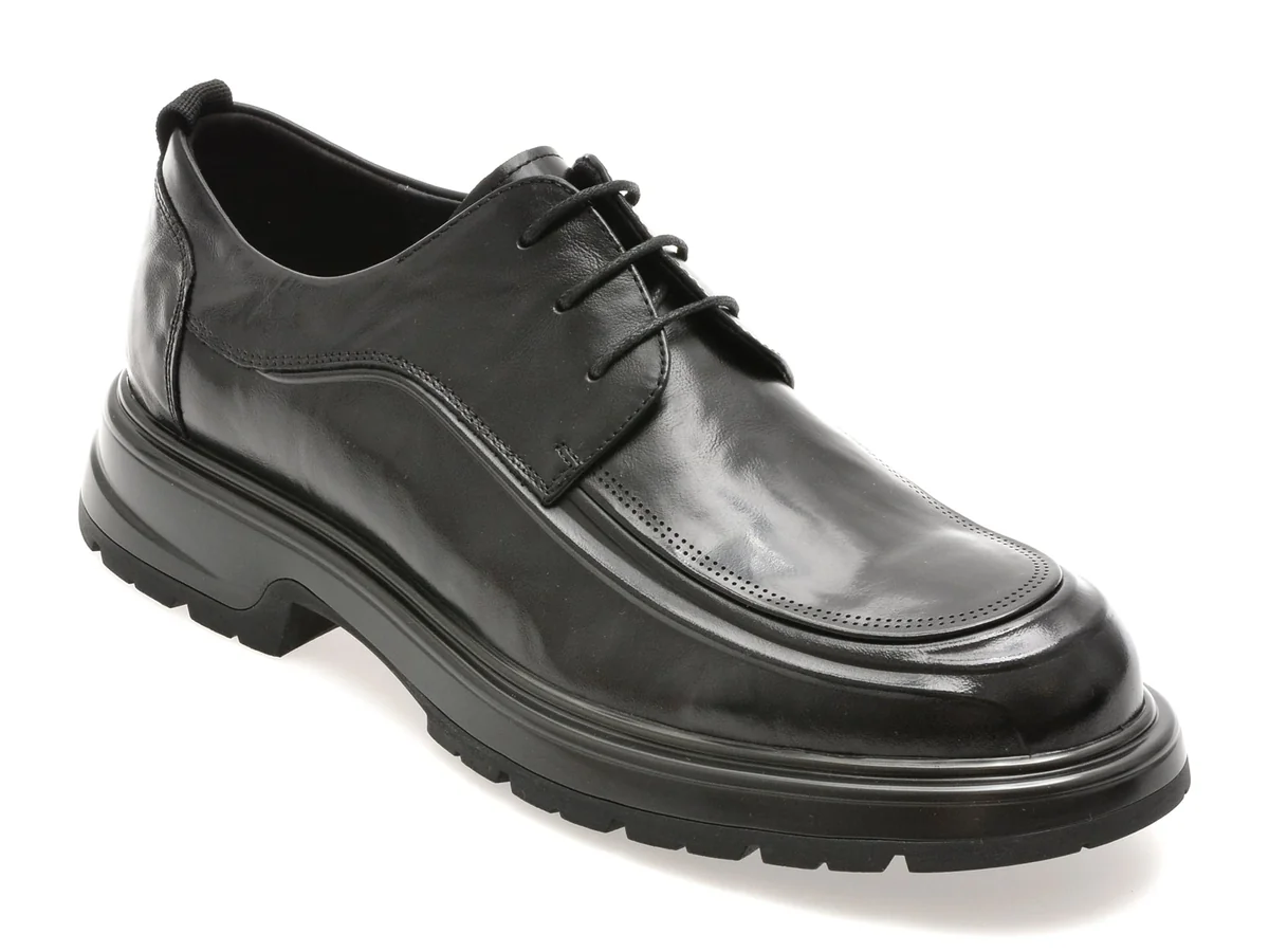 Pantofi Gryxx Negri, 51636, Din Piele Naturala