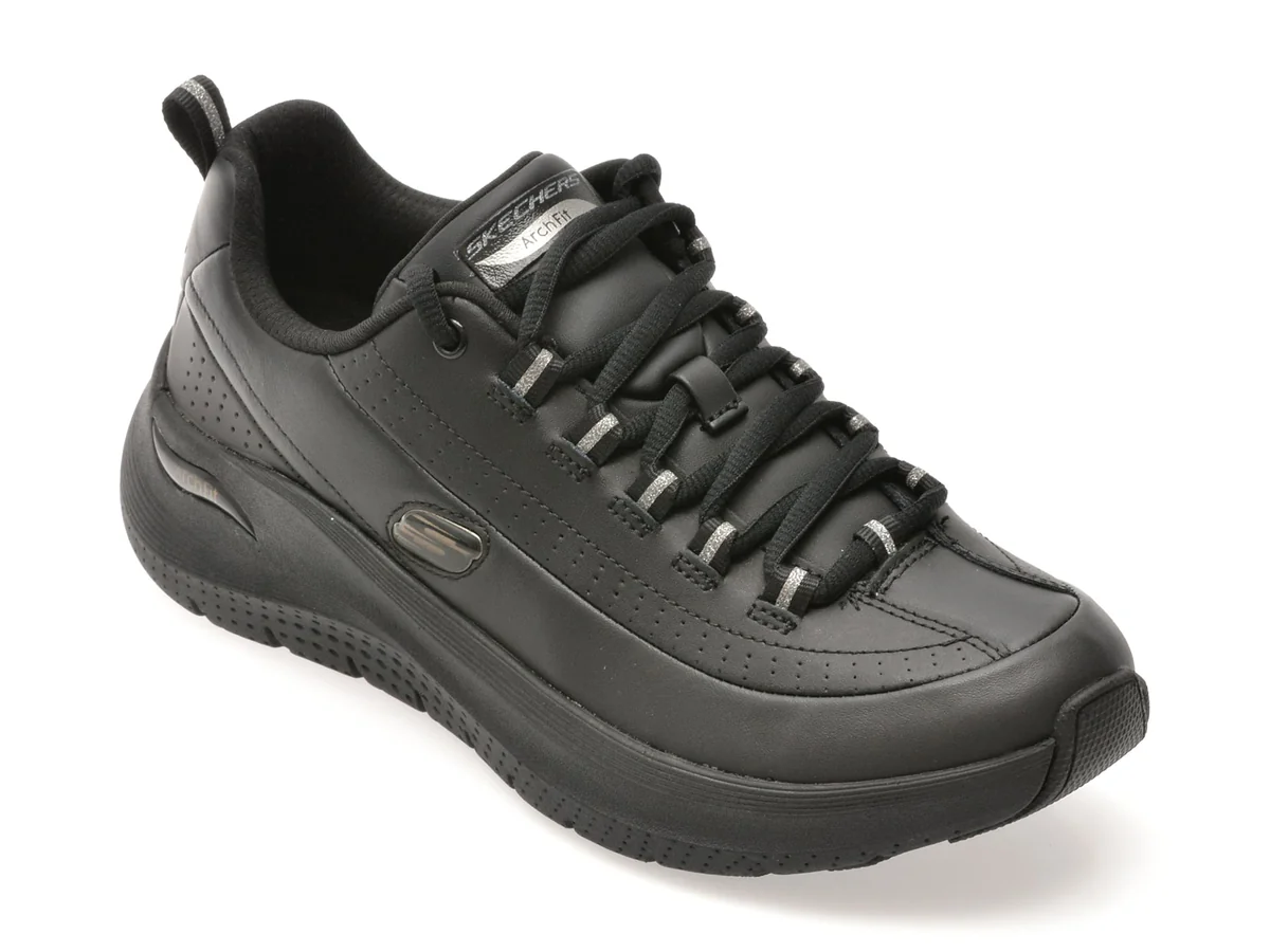Pantofi Sport Skechers Negri, Arch Fit 2.0, Din Piele Naturala