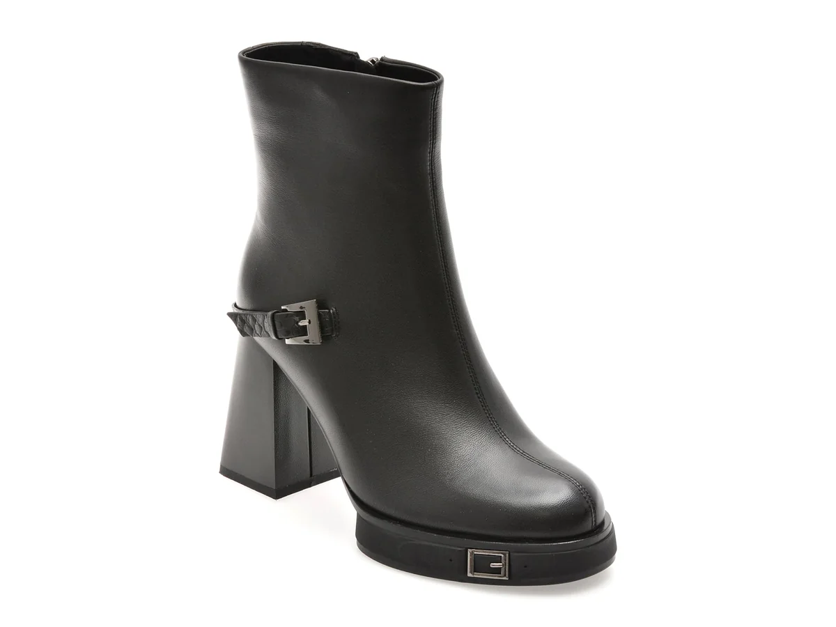 Botine Epica Negre, 202752, Din Piele Naturala