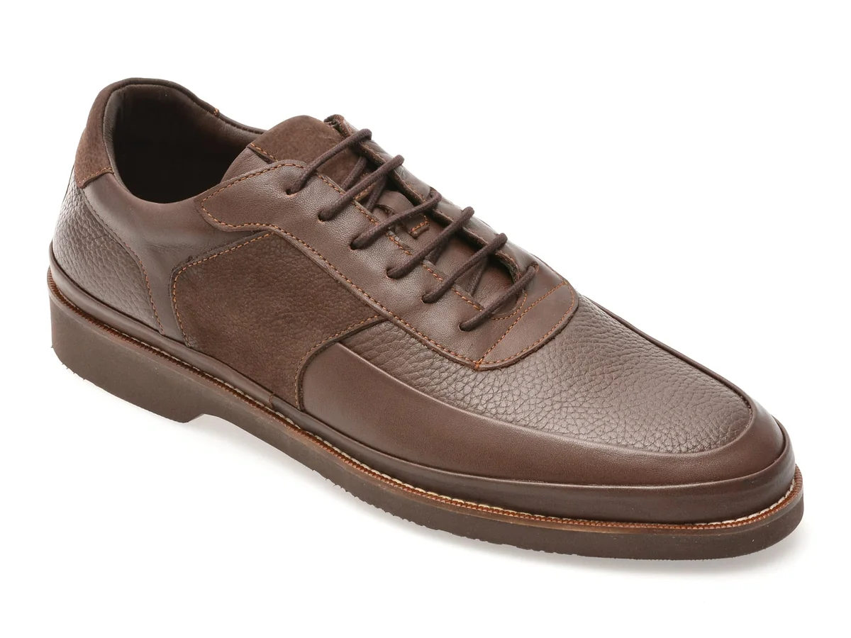 Pantofi Otter Maro, 813, Din Piele Naturala