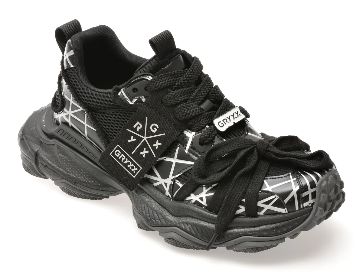 Pantofi Sport Gryxx Negri, Ln36 Din Material Textil