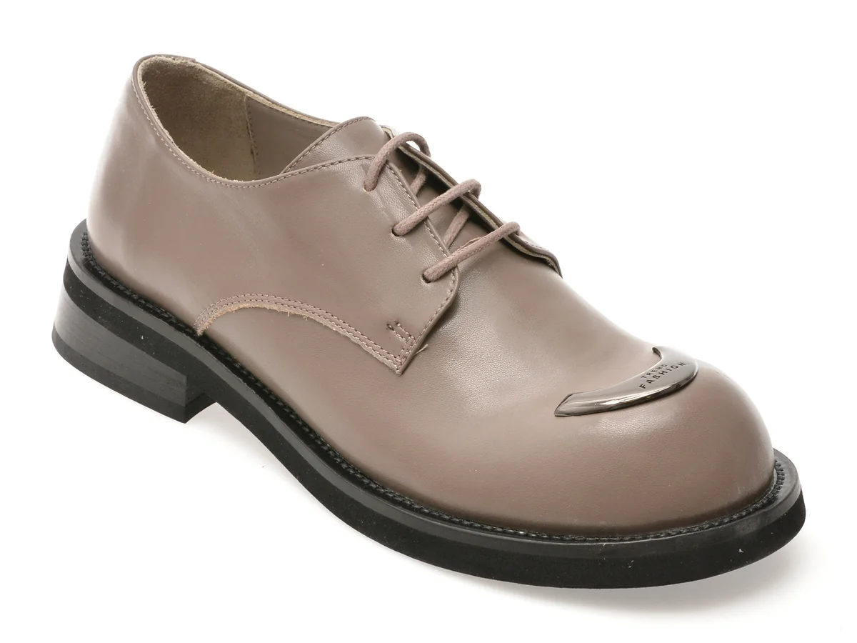 Pantofi Epica Gri, 2157221, Din Piele Naturala