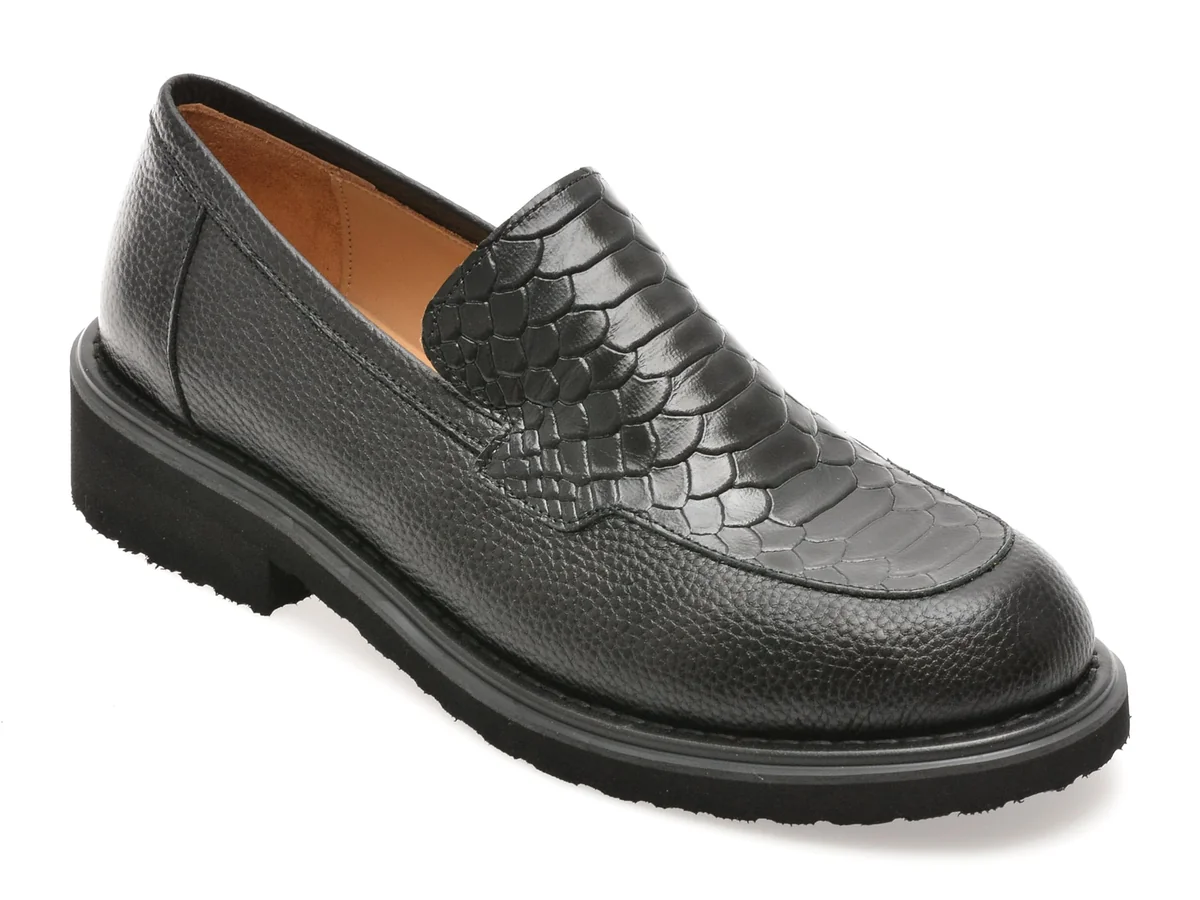 Mocasini Epica Negri, 3154368, Din Piele Naturală
