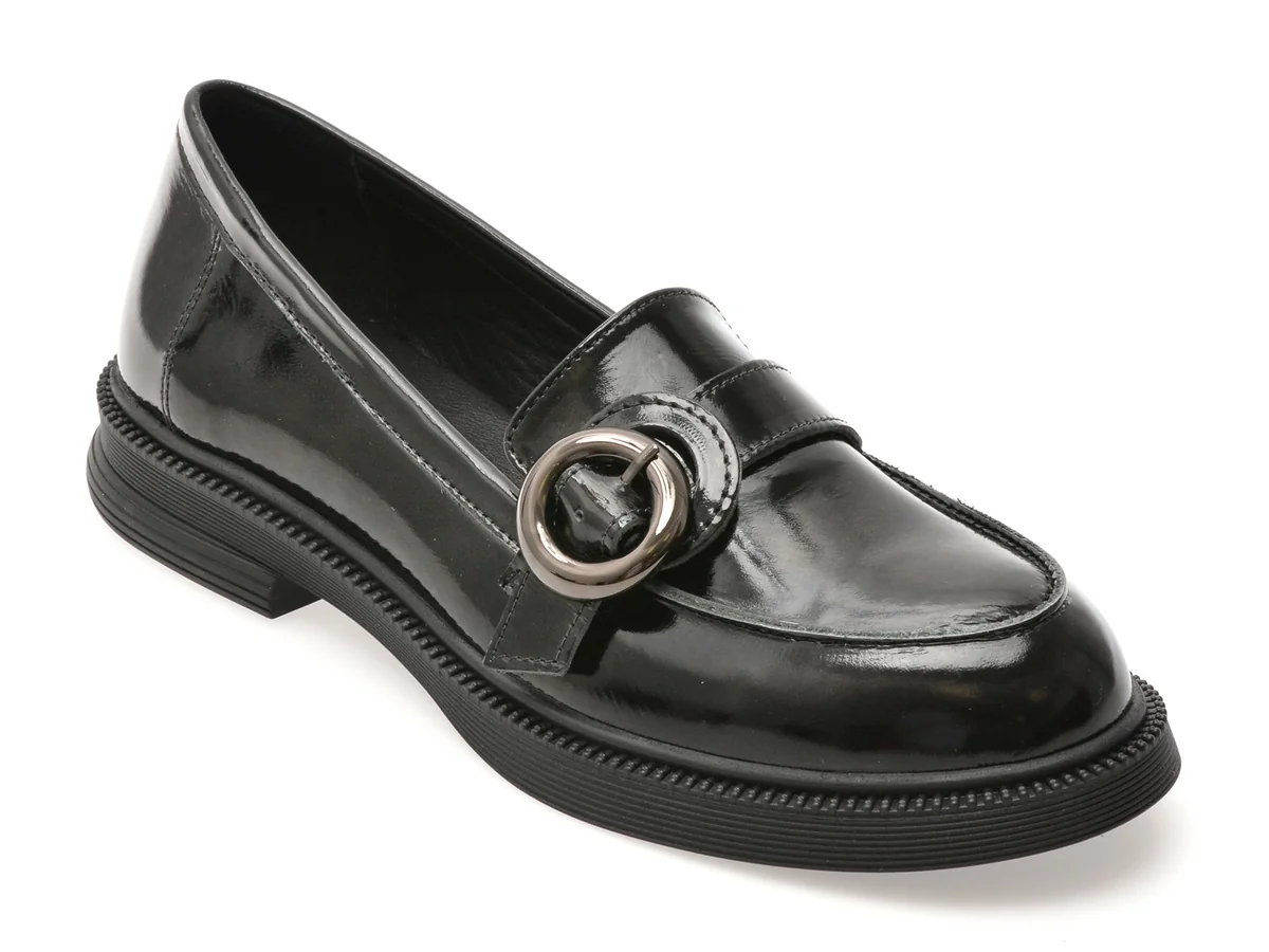 Mocasini Epica Negri 3811402 Din Piele Naturala Lăcuită