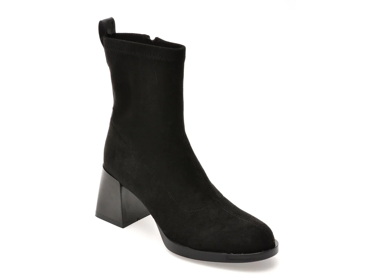 Botine Flavia Passini Negre 82673, Din Material Textil