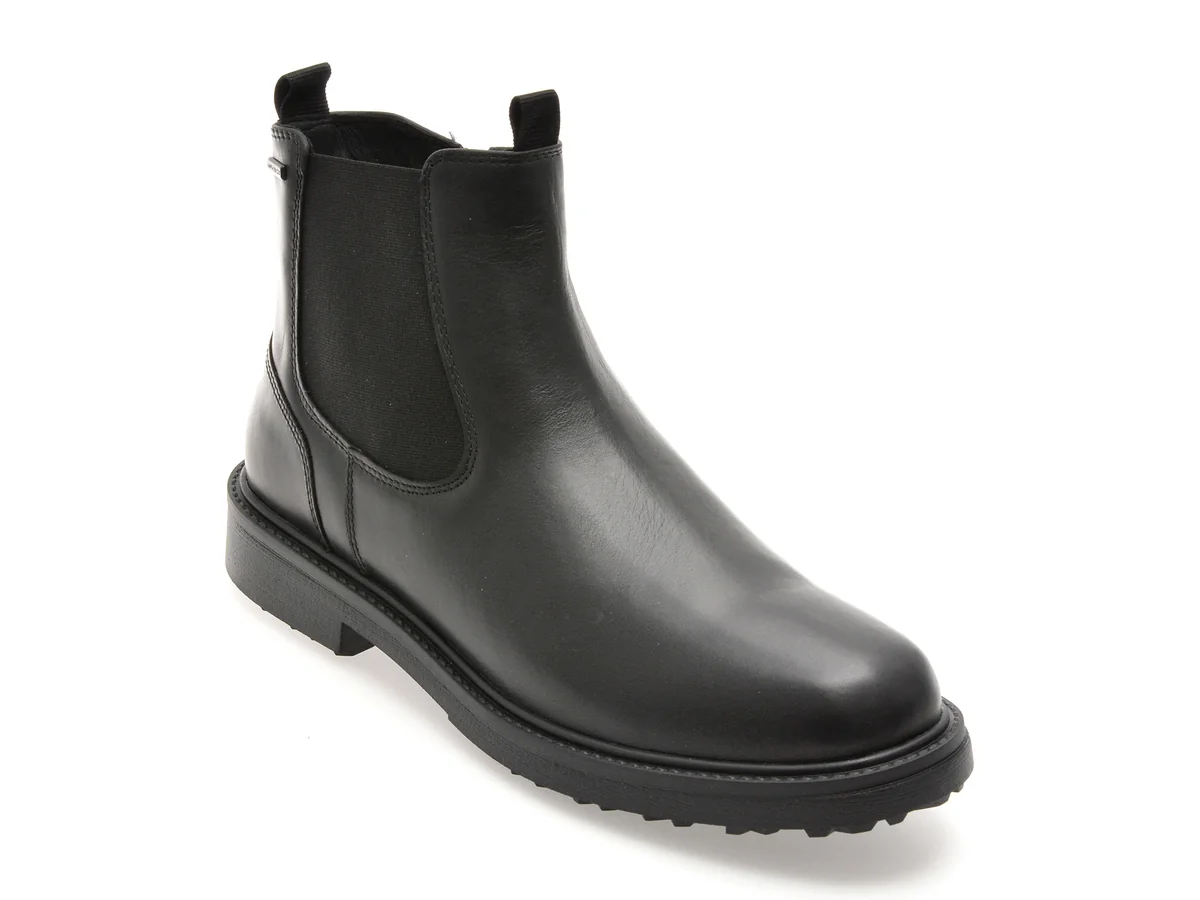 Ghete Geox Negre U46HQB Din Piele Naturala