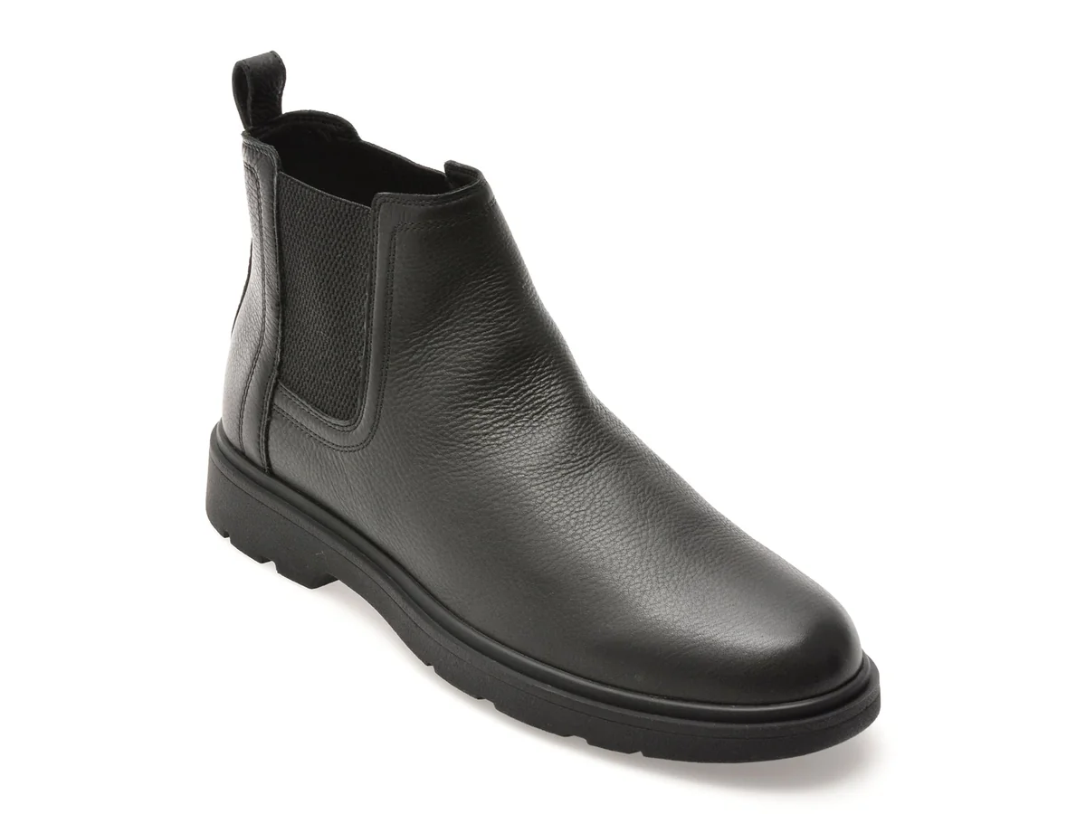 Ghete Geox Negre U36D1C Din Piele Naturală