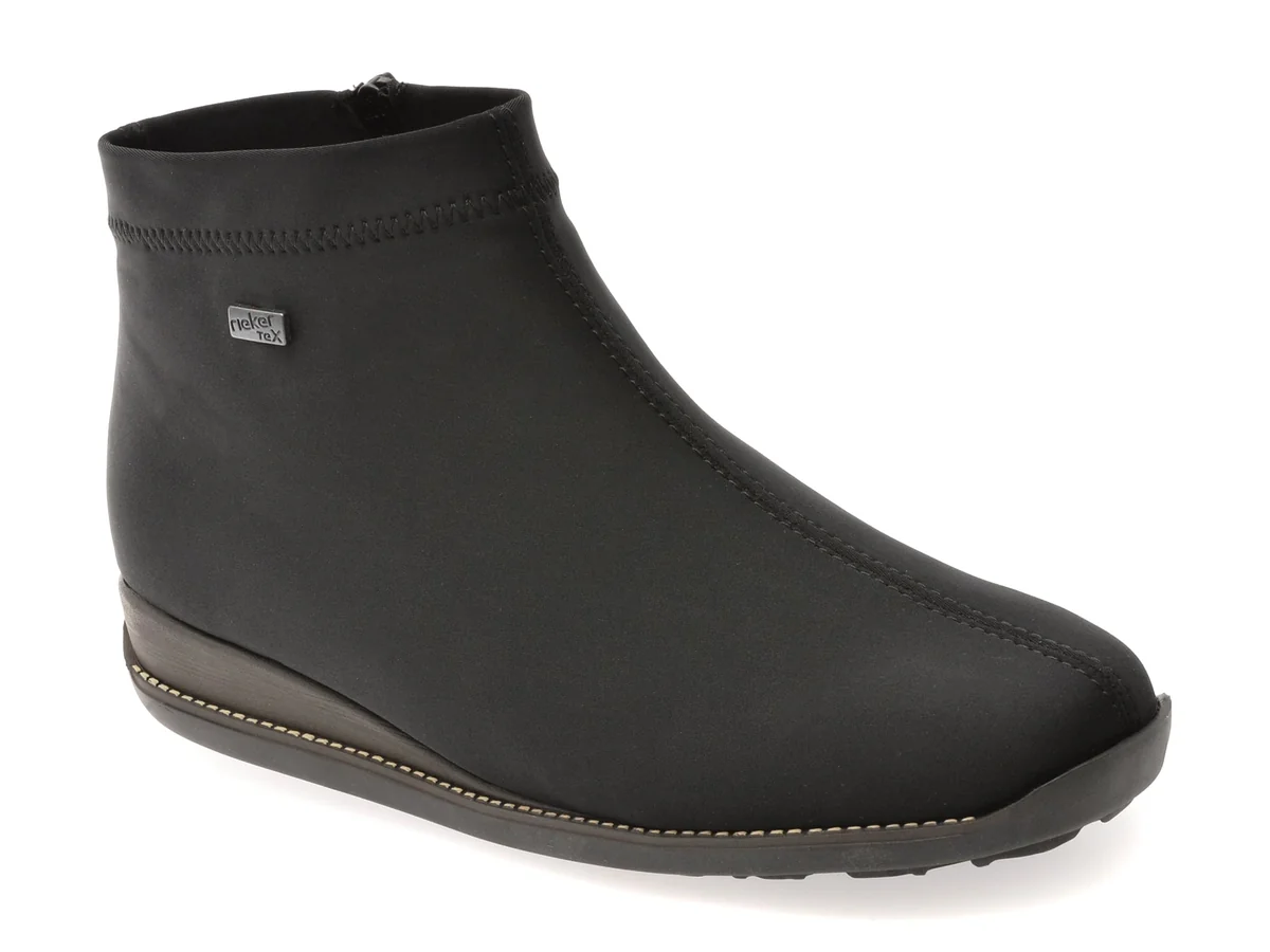 Ghete Rieker Negre, 98251, Din Material Textil