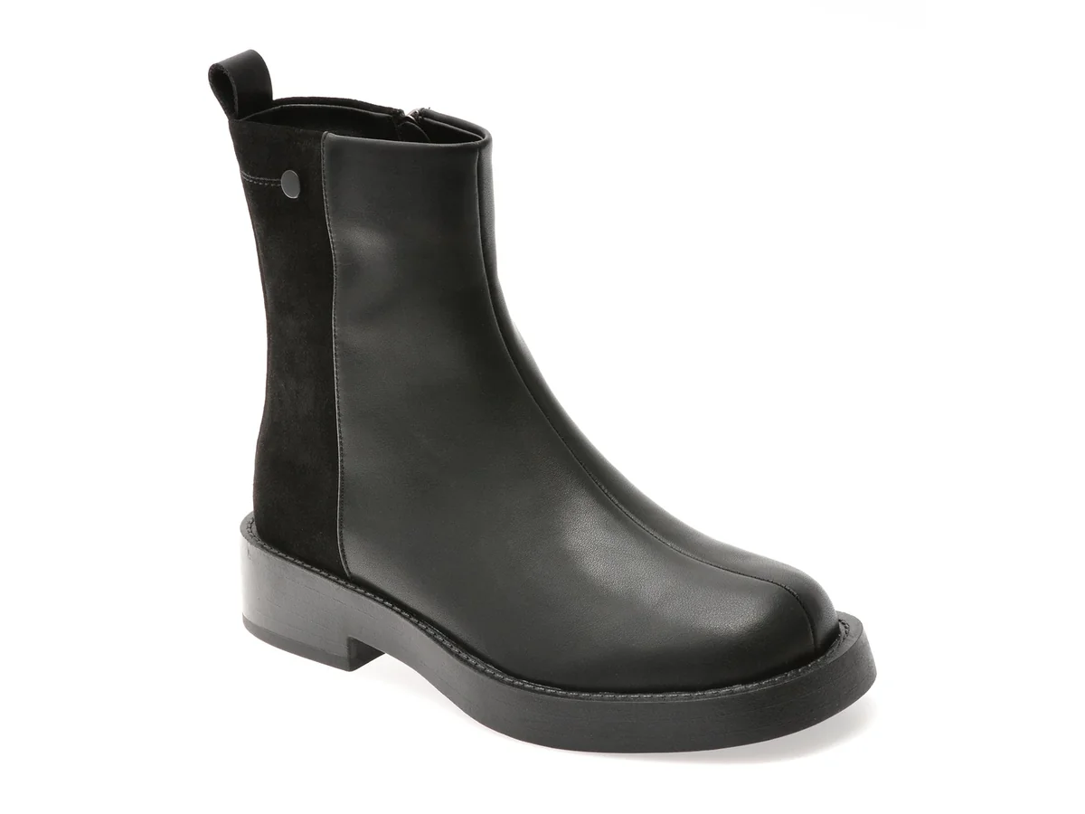 Ghete Flavia Passini Negre 55974 Din Piele Naturală