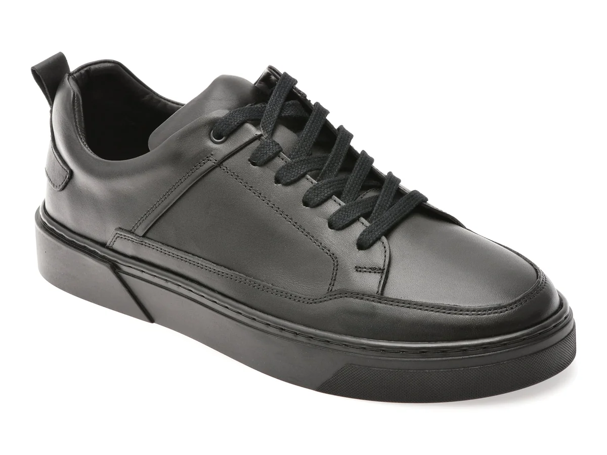 Pantofi Sport Gryxx Negri, HS2022, Din Piele Naturala