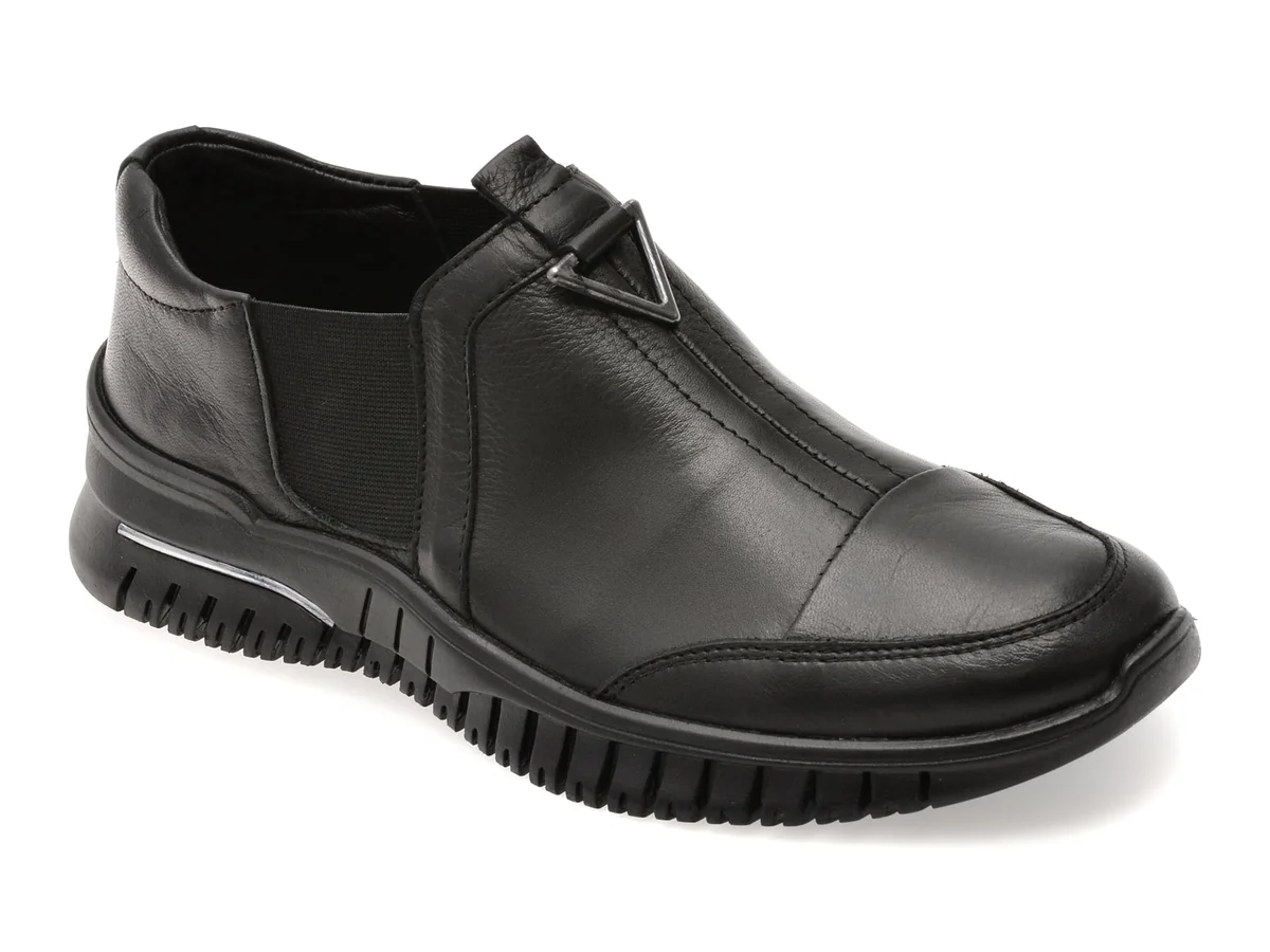 Pantofi Sport Flavia Passini Negri, EV2888, Din Piele Naturală