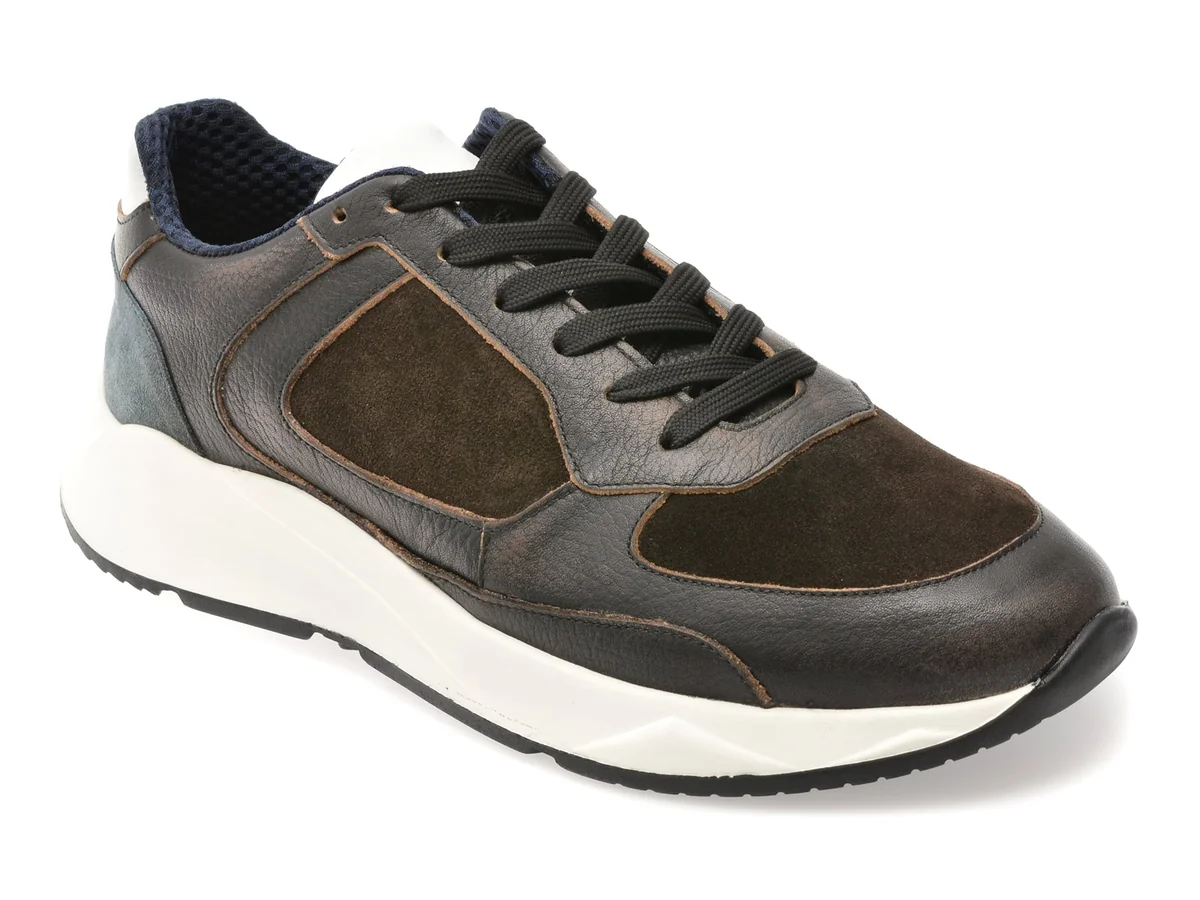 Pantofi Sport Bite The Bullet Negri, 8622, Din Piele Naturala
