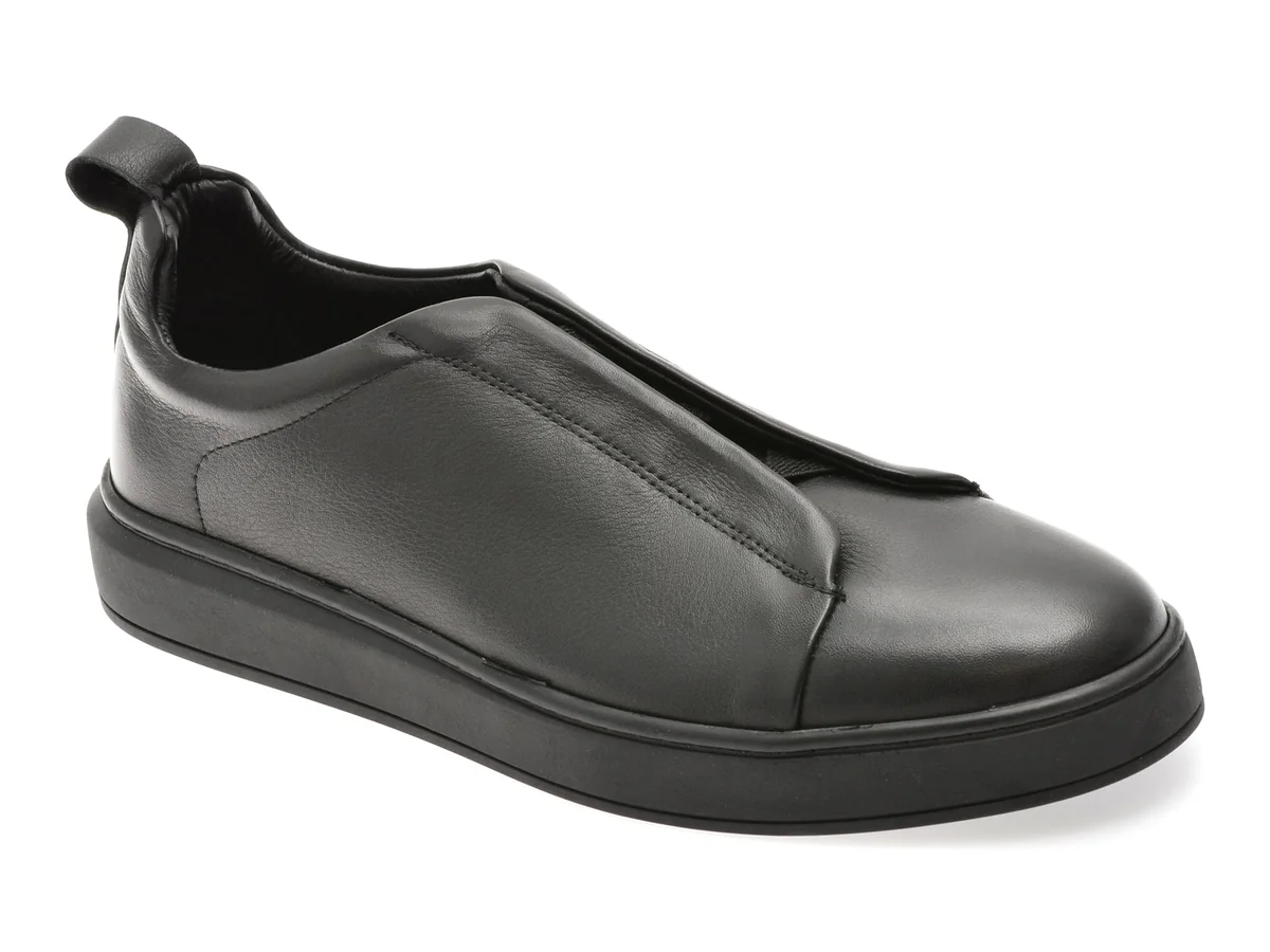 Pantofi Sport Bulletti Negri, 7178, Din Piele Naturala