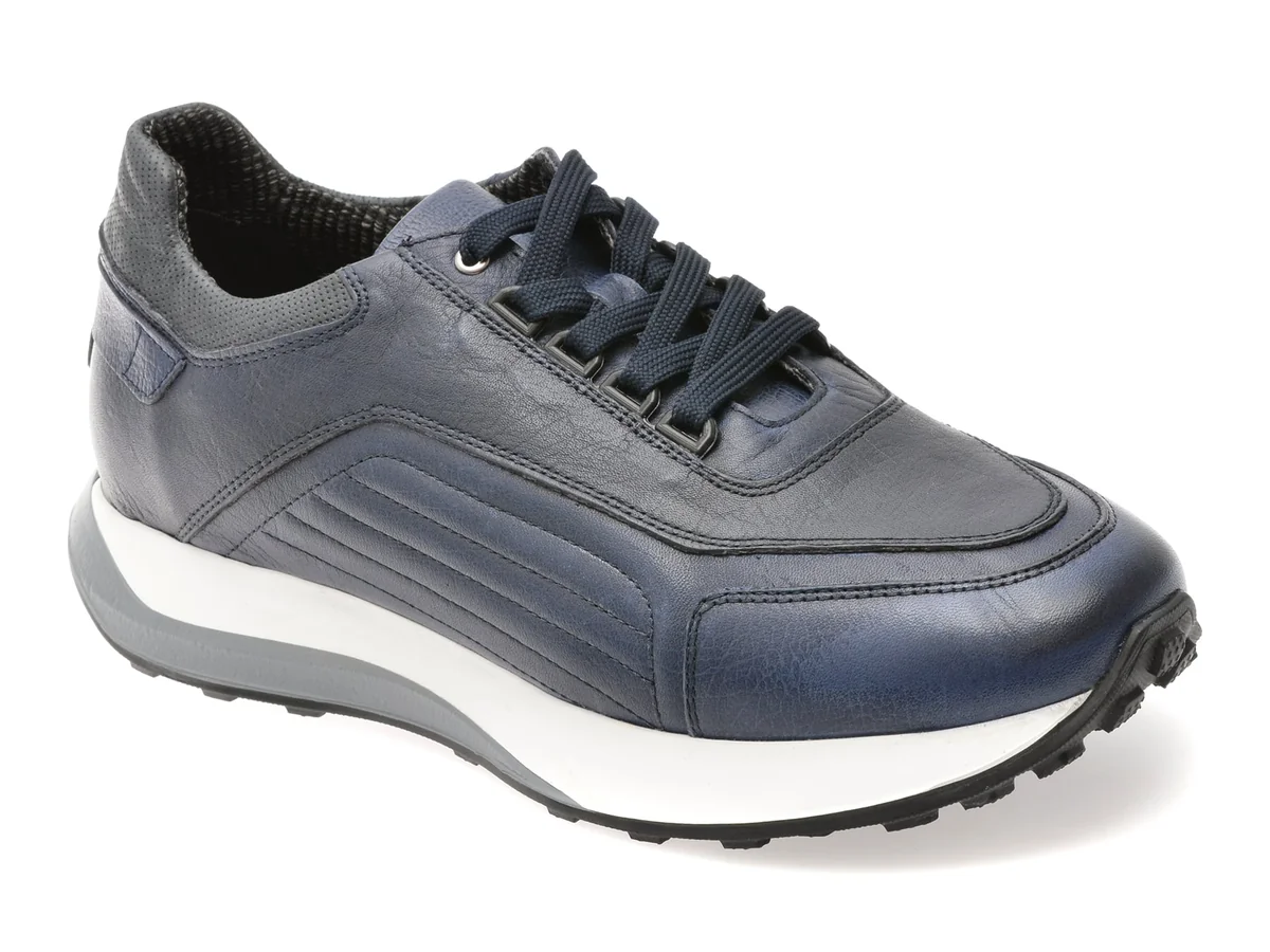 Pantofi Sport Bite The Bullet Bleumarin, 2121, Din Piele Naturala
