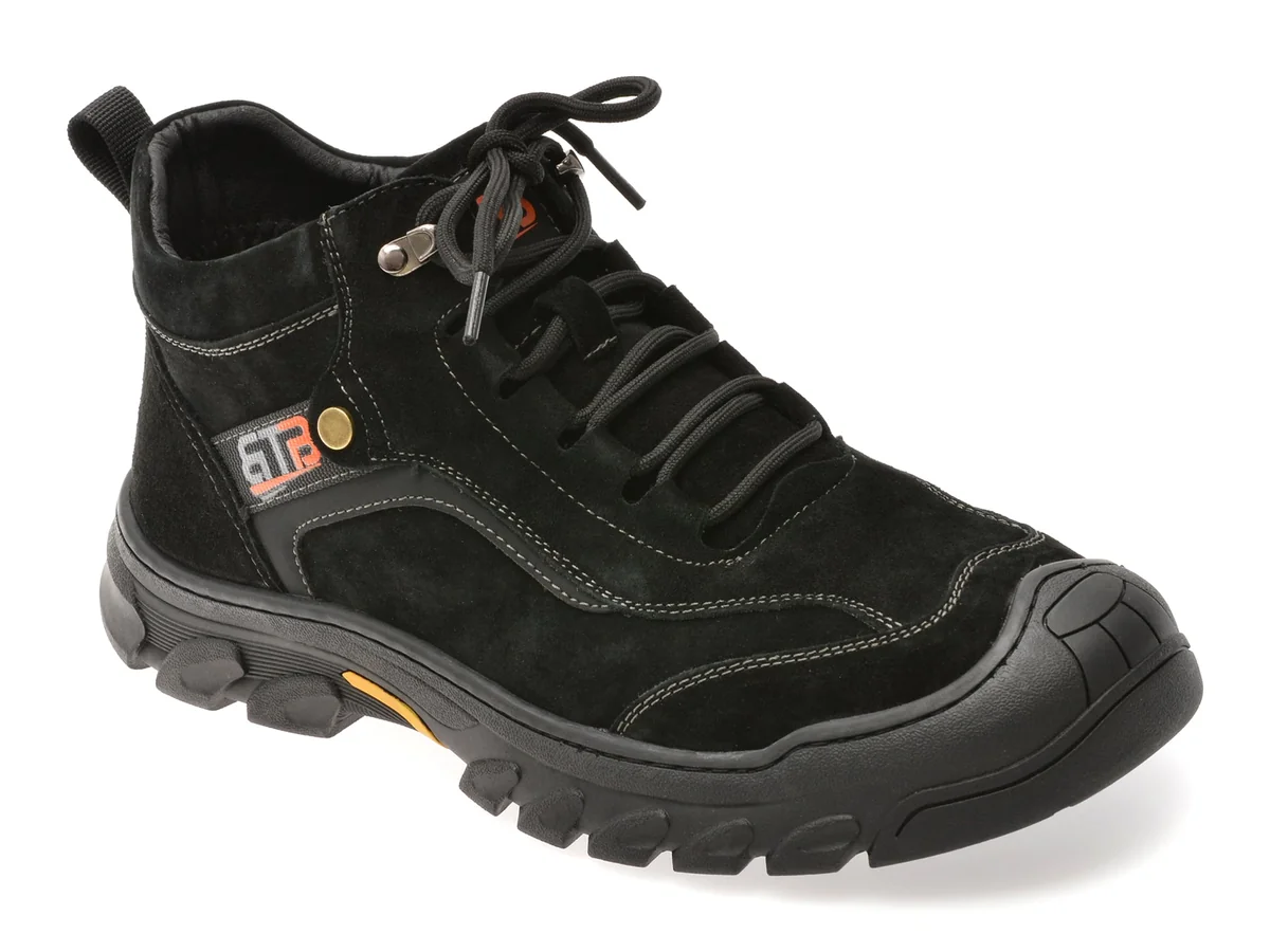 Ghete Bite The Bullet Negre, 68011, Din Piele Întoarsă