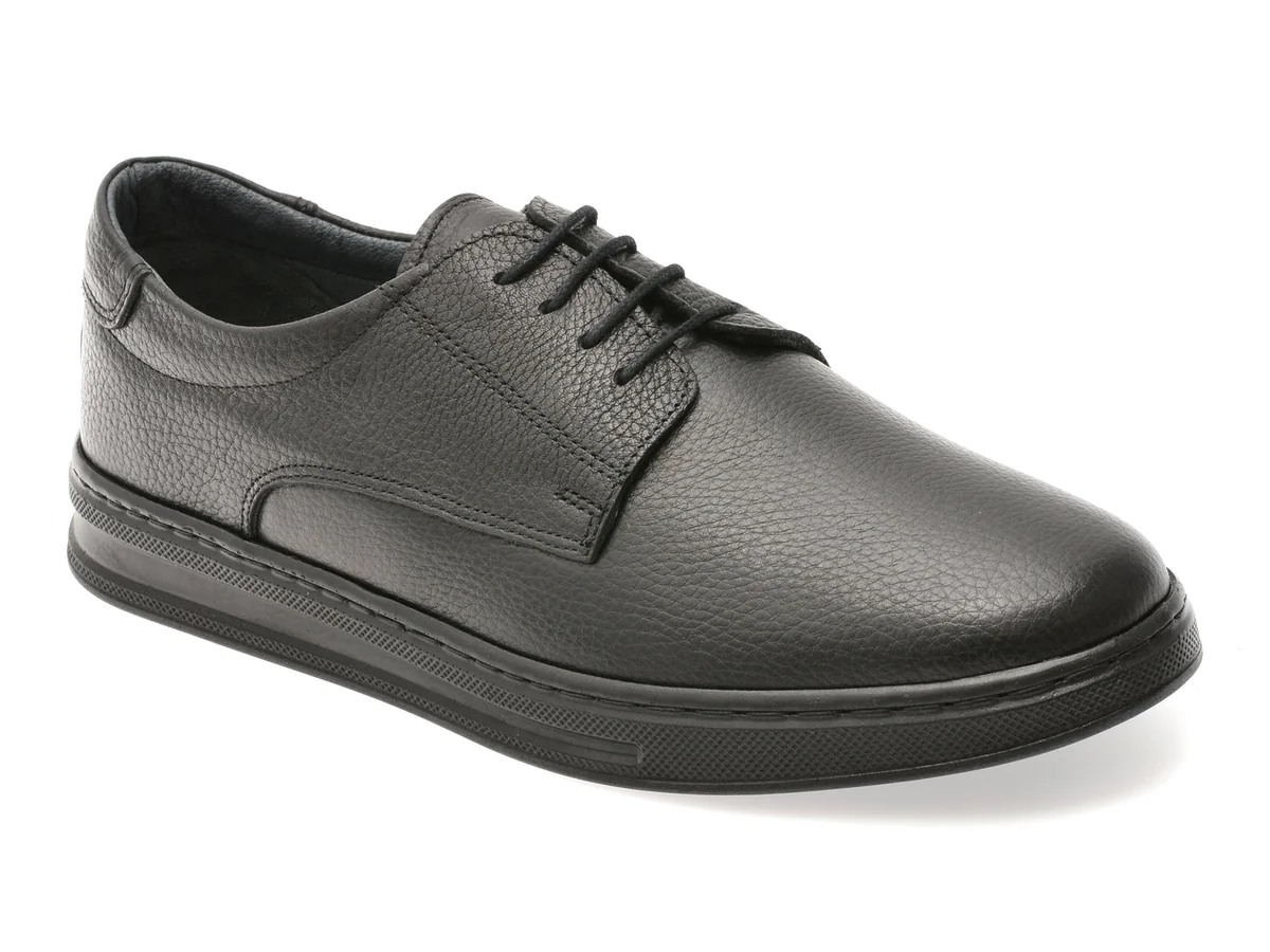 Pantofi Bite The Bullet Negri, Rz001, Din Piele Naturala