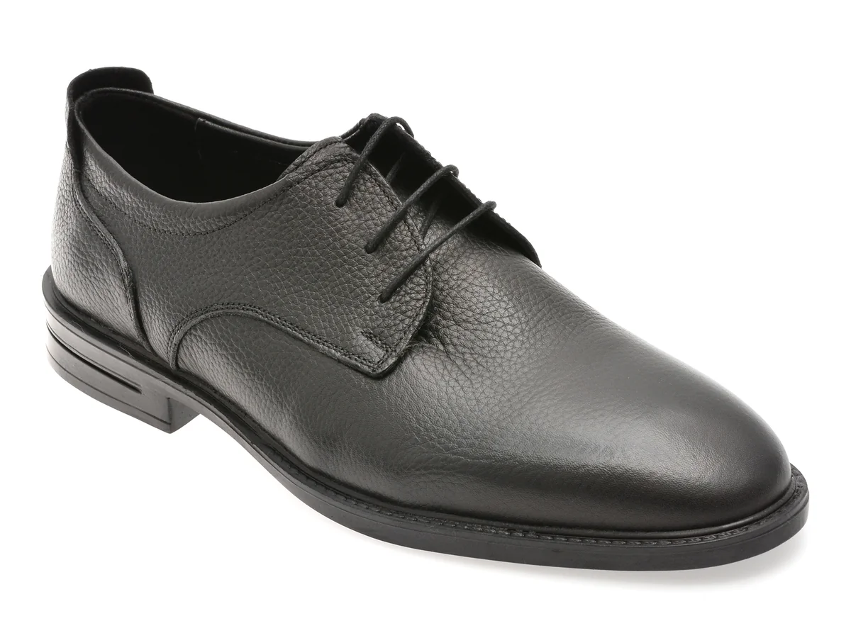 Pantofi Eleganti Bite The Bullet Negri, FH1194, Din Piele Naturala