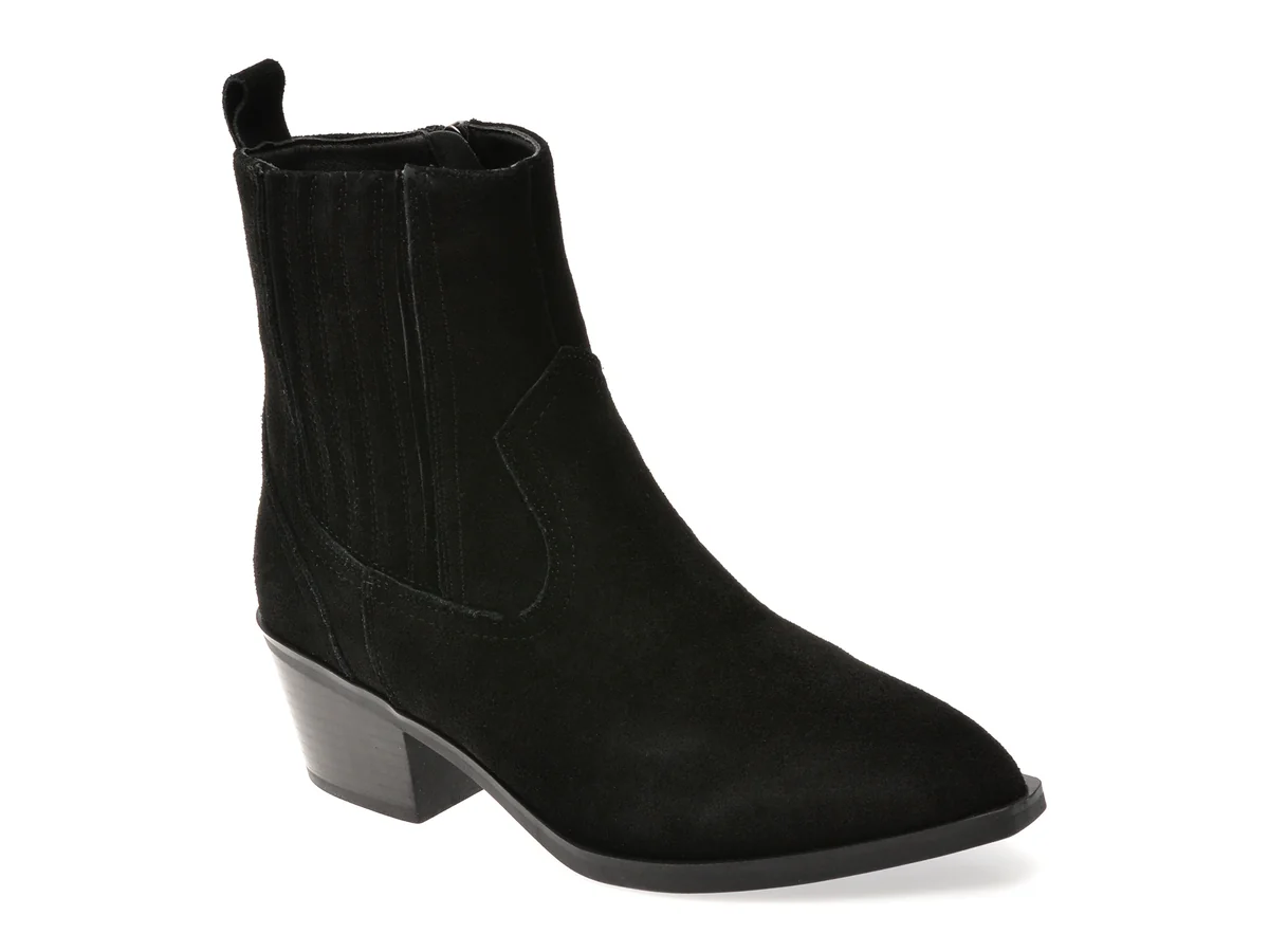 Ciocate Elegante Flavia Passini Negre, H61, Din Piele Întoarsă