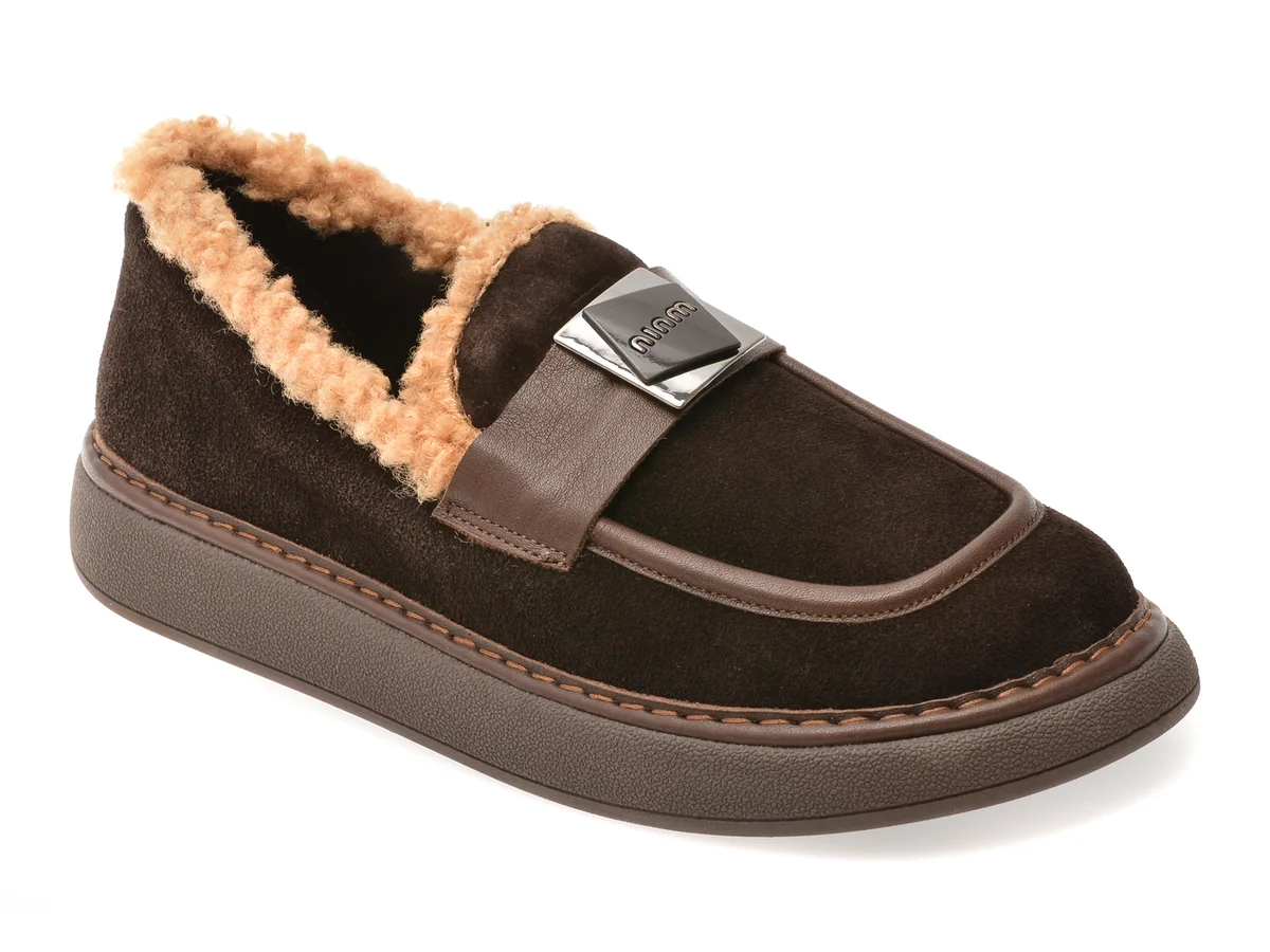 Mocasini Image Maro, 146A262, Din Piele Întoarsă