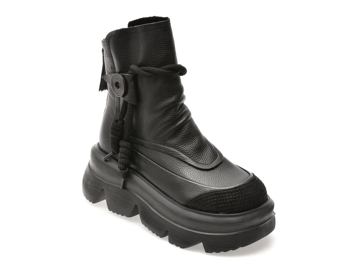 Ghete Gryxx Negre 19686 Din Piele Naturala