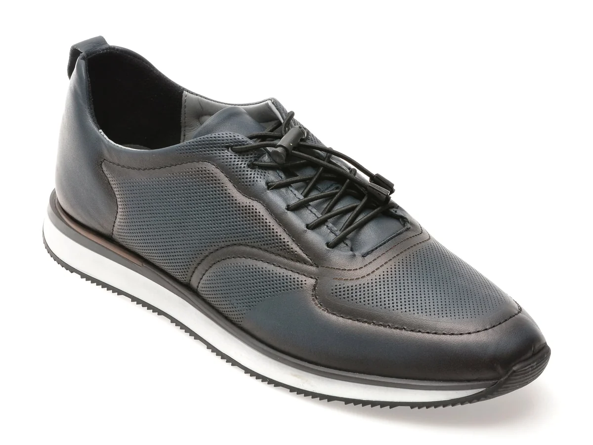 Pantofi Sport Bite The Bullet Bleumarin, OY5110, Din Piele Naturala