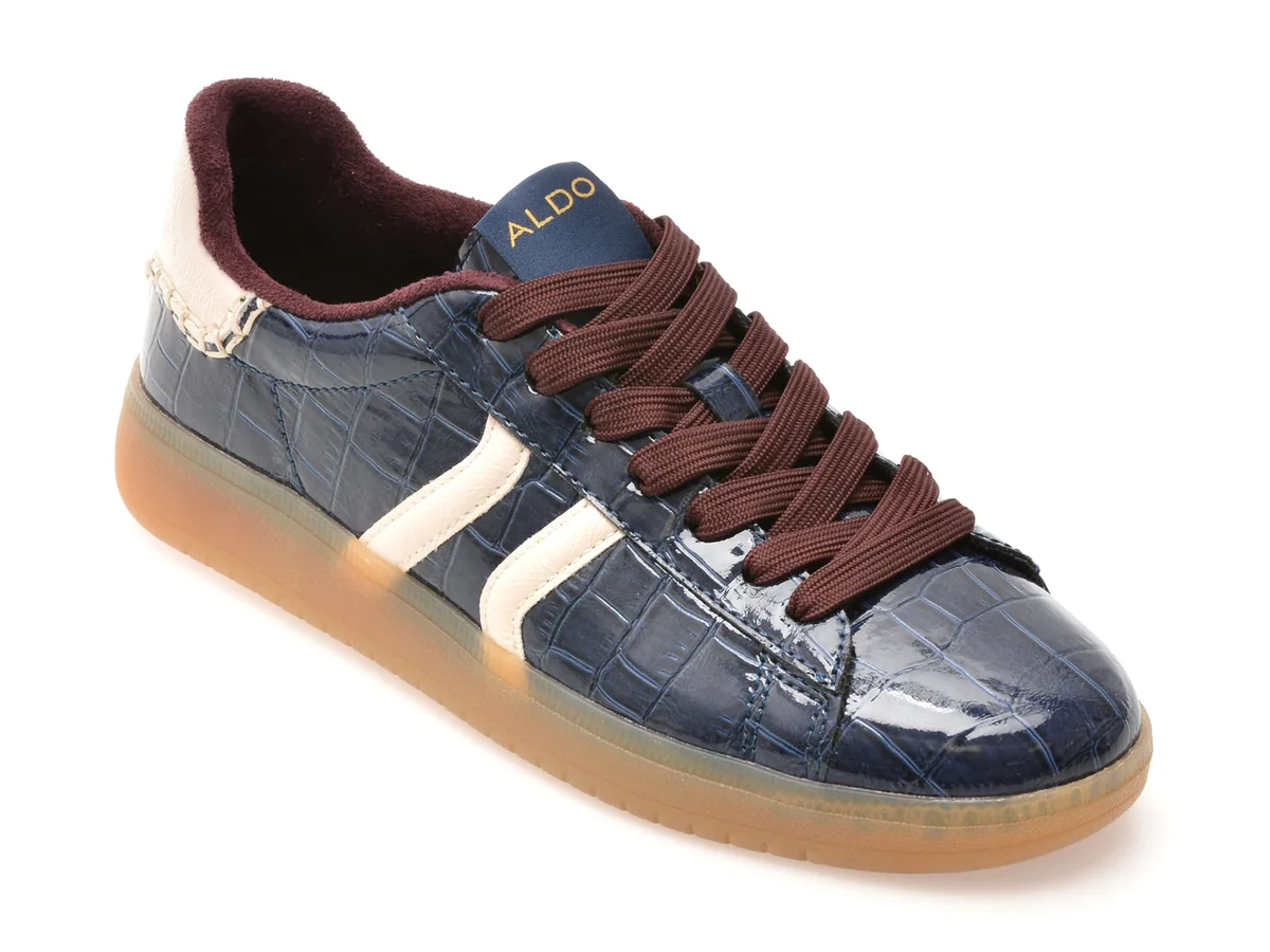 Pantofi Sport Aldo Bleumarin, Chicsneaker 2410, Din Piele Ecologică Lăcuită
