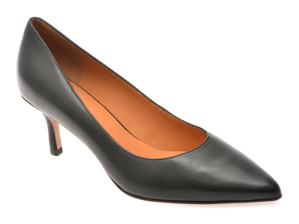 Pantofi Eleganti Epica Negri E7601A Din Piele Naturală