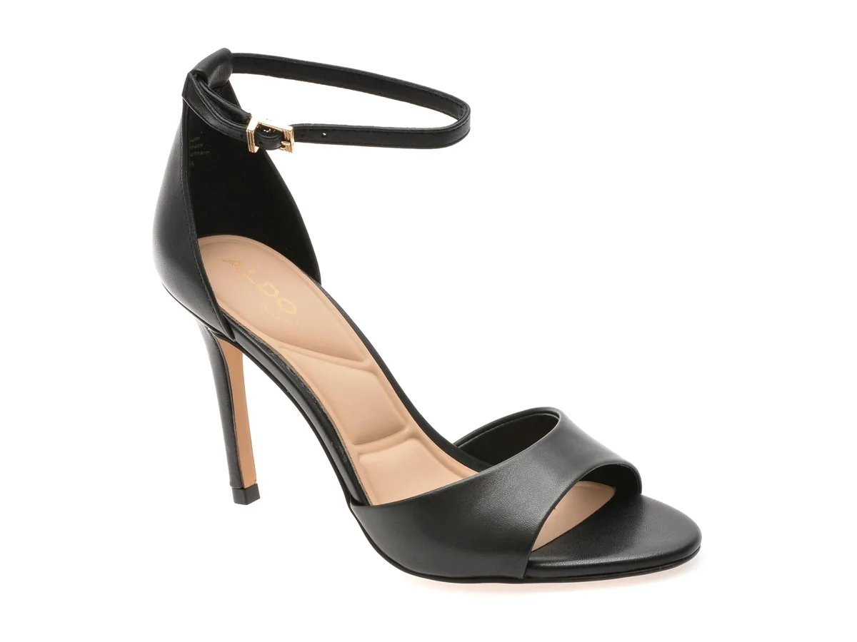 Sandale Elegante Aldo Negre, Creride 001, Din Piele Naturala