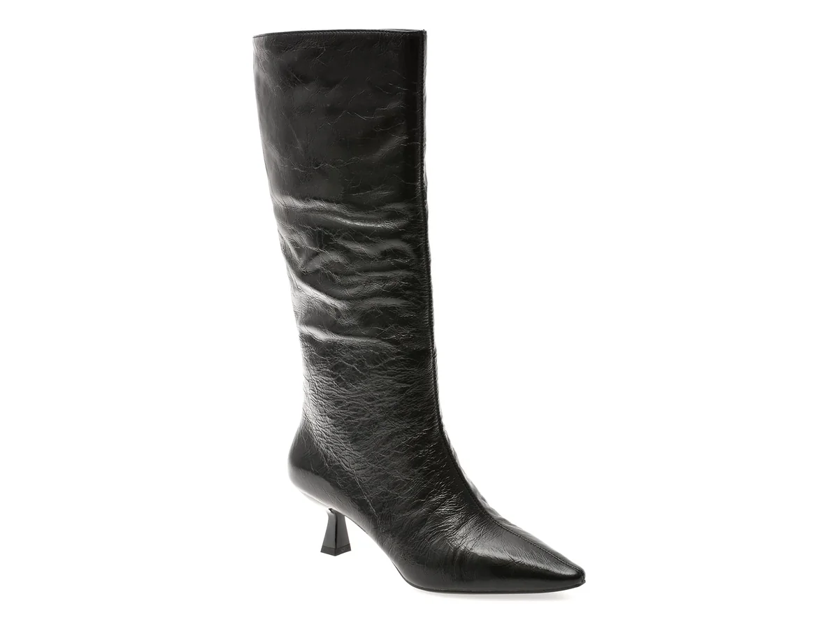 Cizme Elegante Epica Negre, H301, Din Piele Naturala