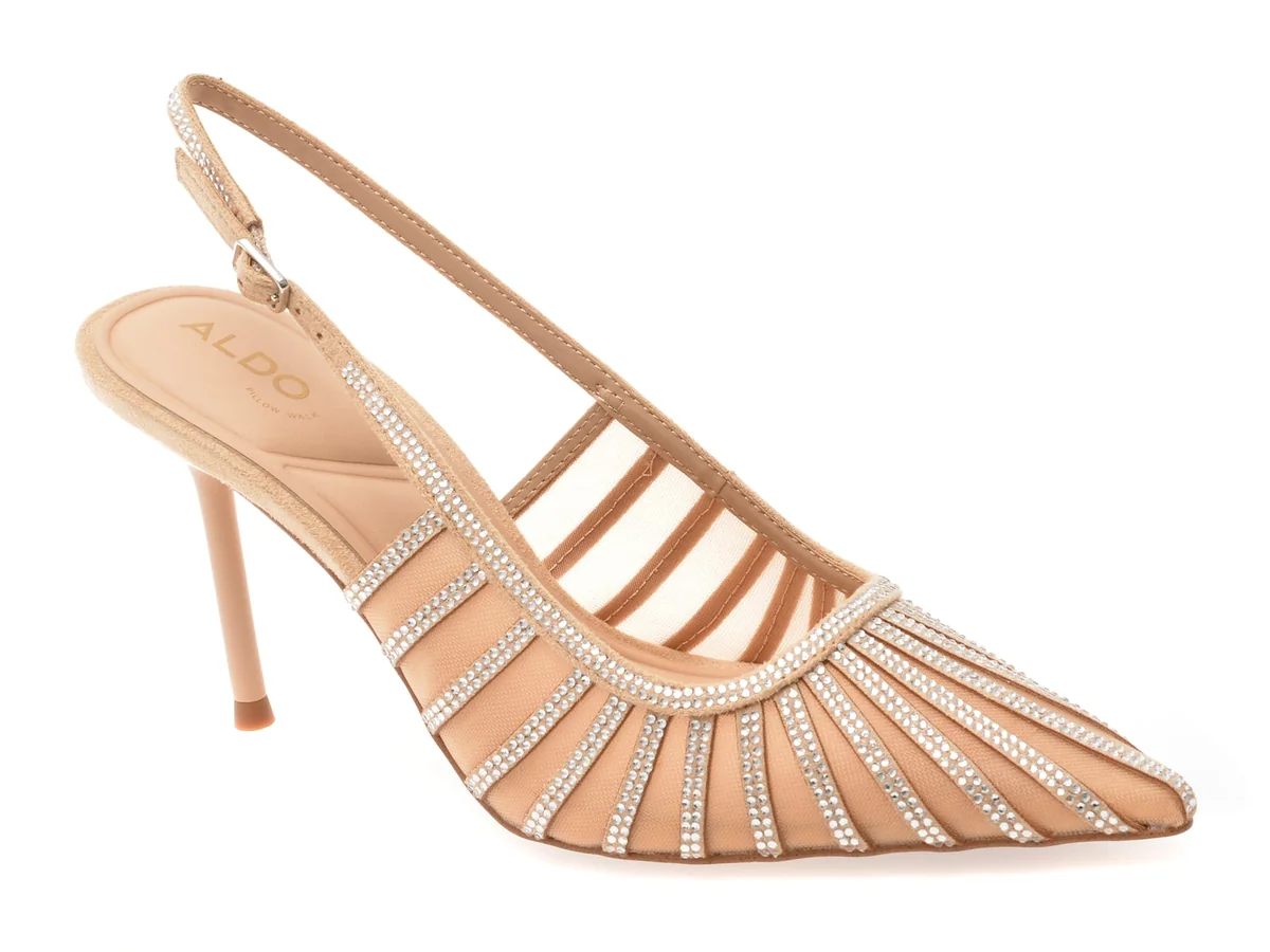 Pantofi Eleganți Aldo Bej, Eluse 260, Din Material Textil
