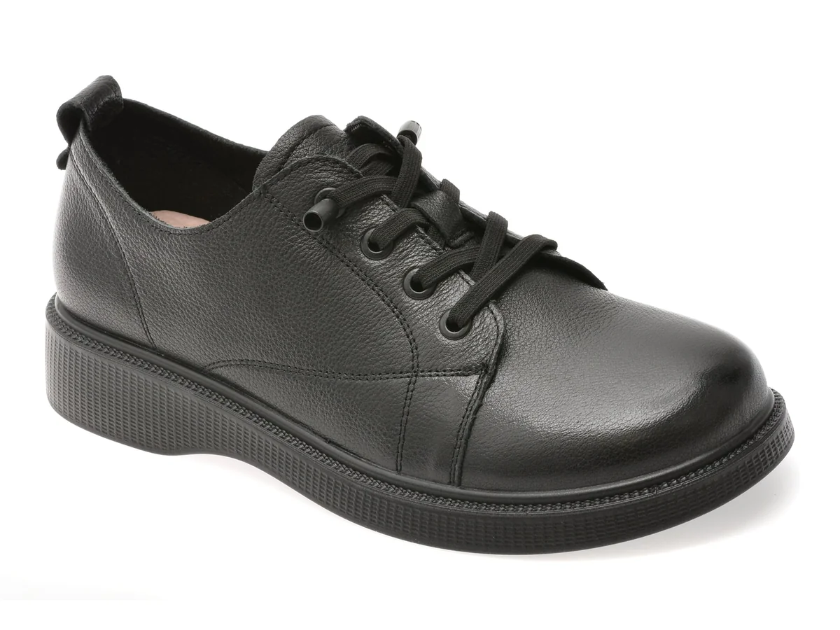 Pantofi Flavia Passini Negri, 2501, Din Piele Naturală