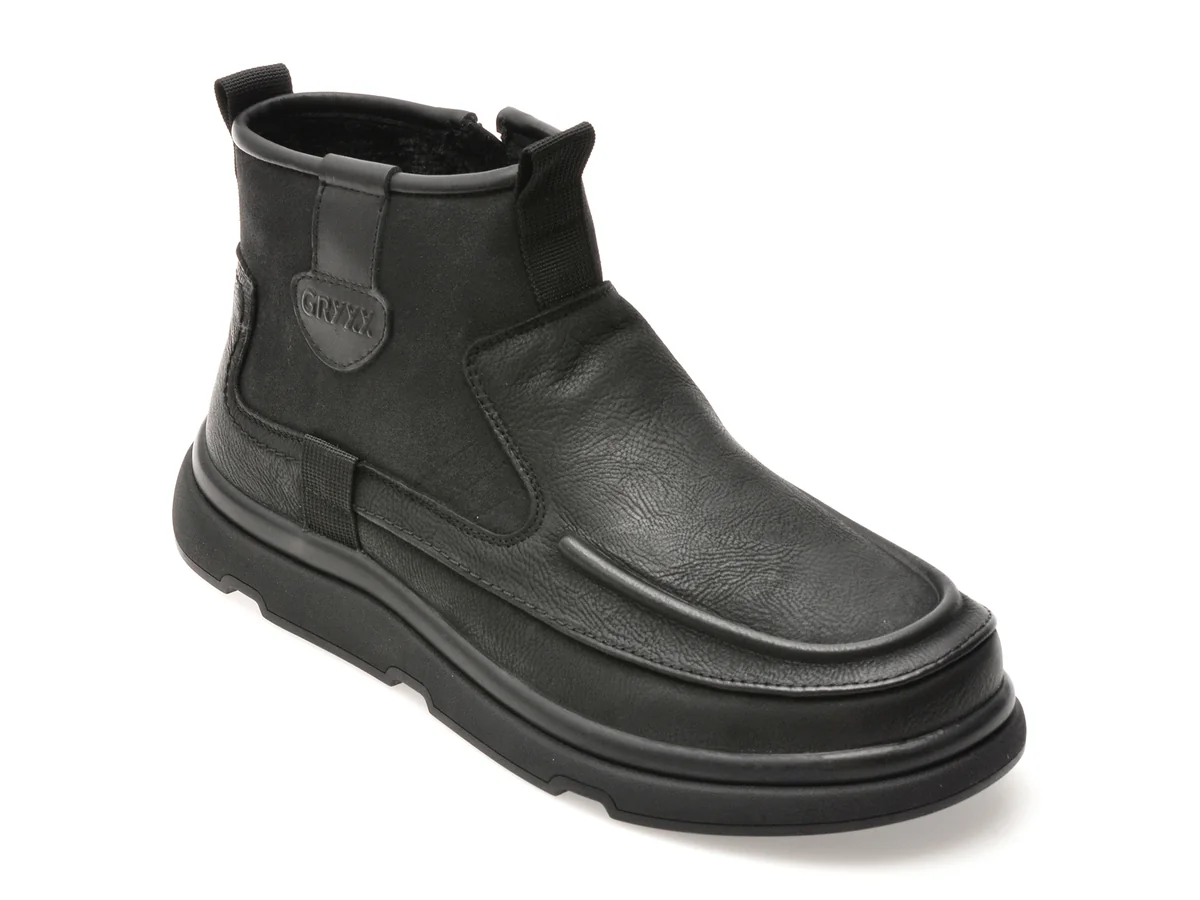 Ghete Gryxx Negre 58200 Din Piele Naturala