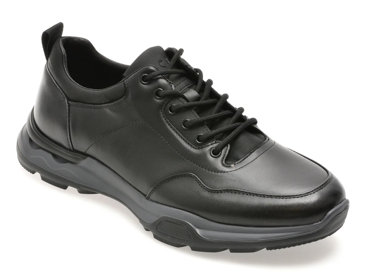 Pantofi Sport Epica Negri, 58213, Din Piele Naturala