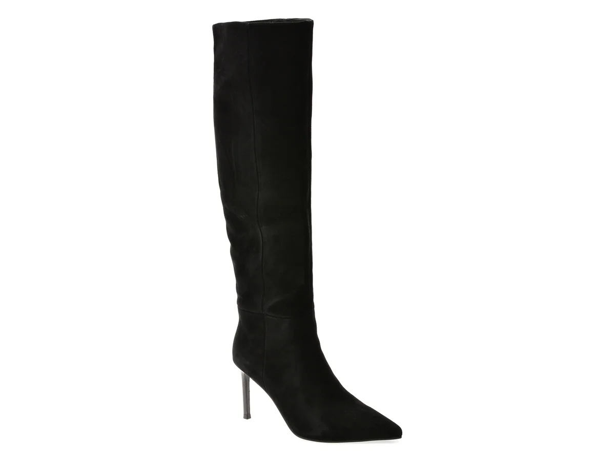 Cizme Elegante Epica Negre, 45F5228, Din Piele Întoarsă
