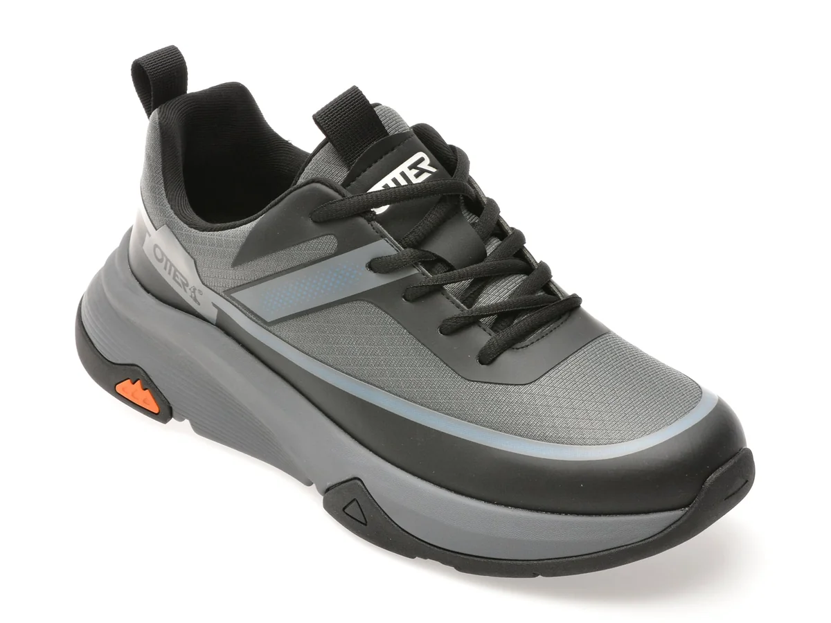 Pantofi Sport Otter Negri 93516 Din Material Textil