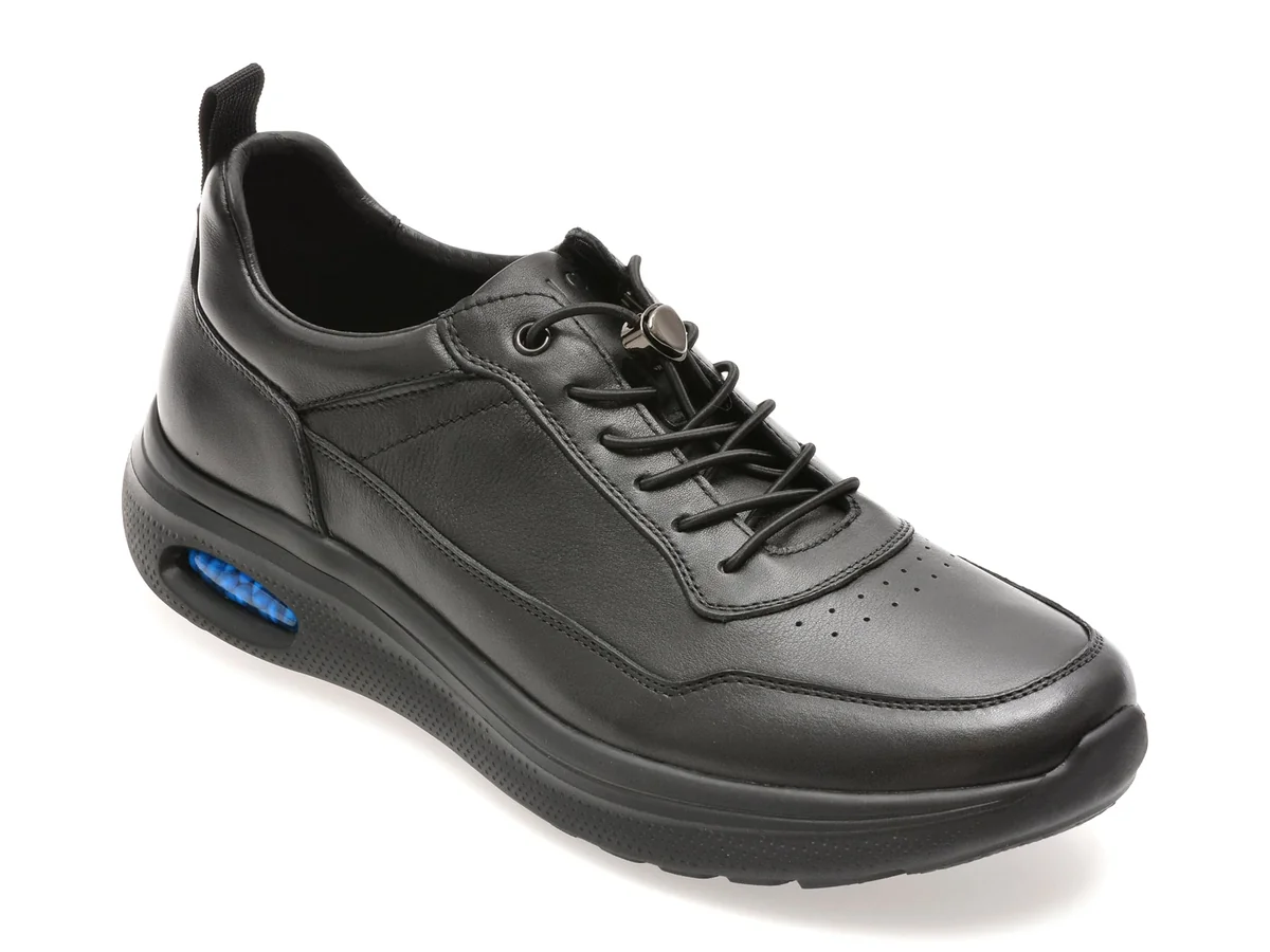 Pantofi Sport Epica Negri, RF1013, Din Piele Naturală