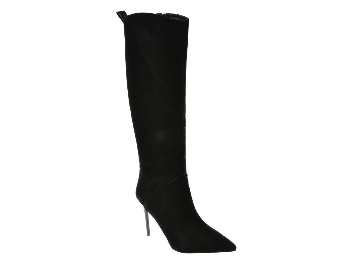 Cizme Elegante Epica Negre, HK02, Din Piele Întoarsă