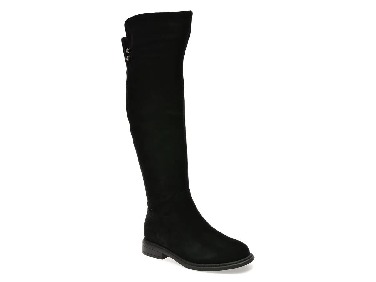 Cizme Gryxx Negre, Dx01276, Din Piele Întoarsă