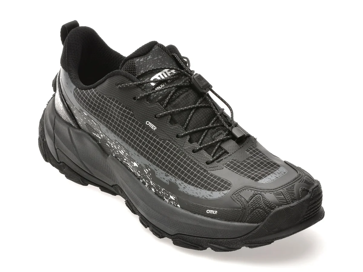 Pantofi Sport Otter Negri, 899, Din Material Textil