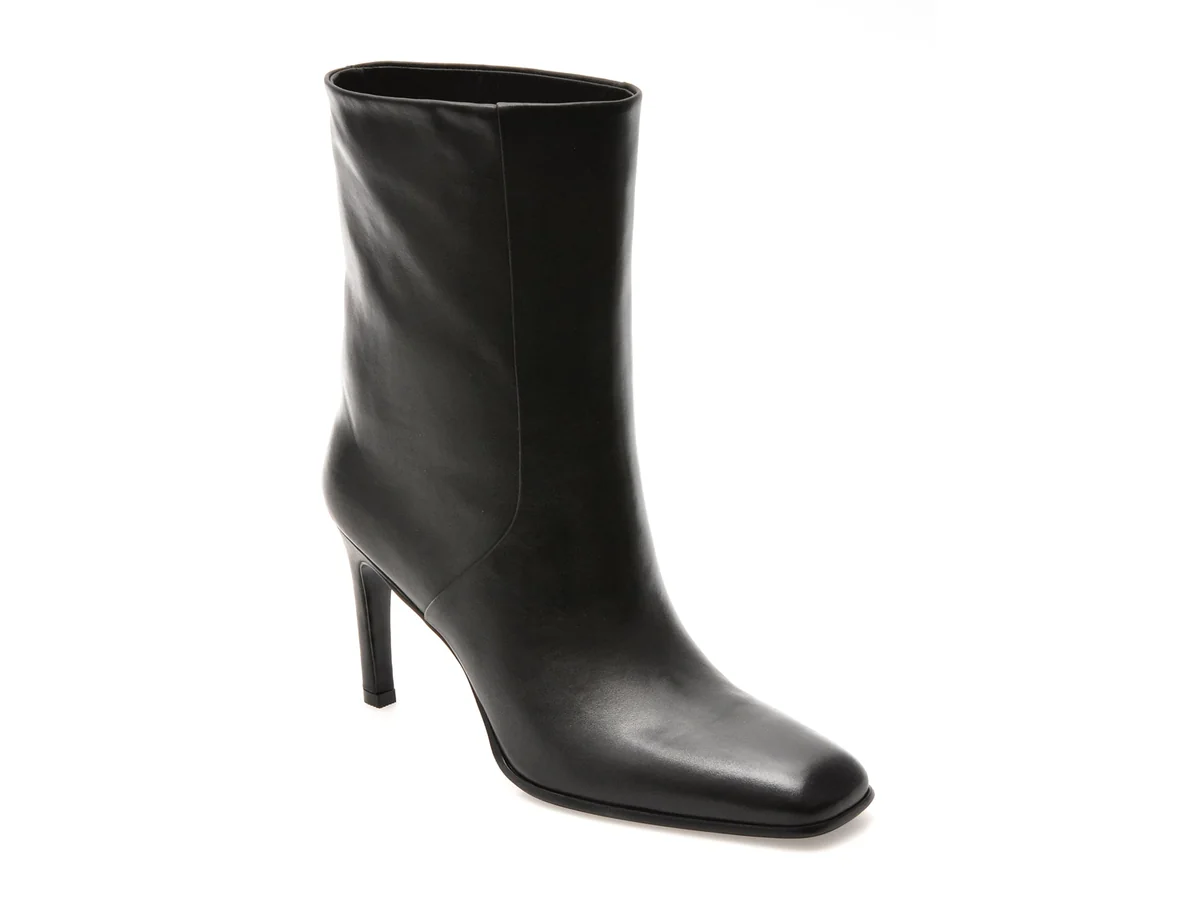 Botine Elegante Epica Premium Negre 01474TB Din Piele Naturala