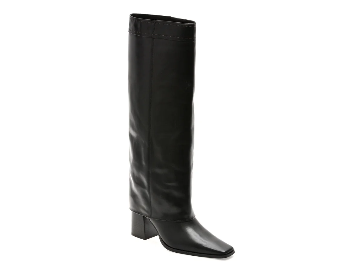 Cizme Epica Premium Negre, 25151H, Din Piele Naturala