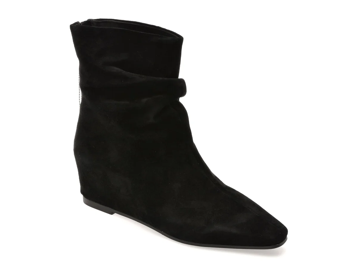 Botine Epica Negre, 63922, Din Piele Întoarsă