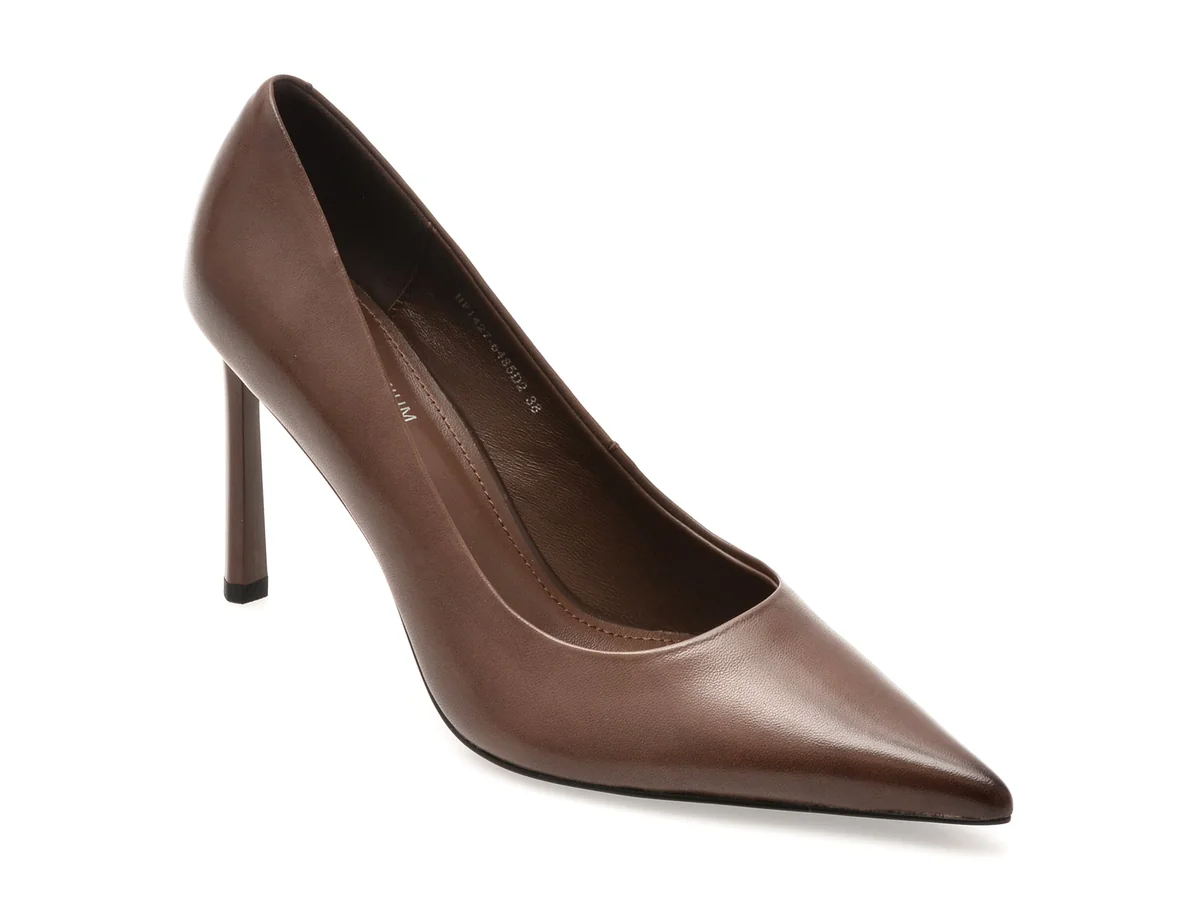 Pantofi Eleganți Epica Premium Maro, 6485D2, Din Piele Naturală