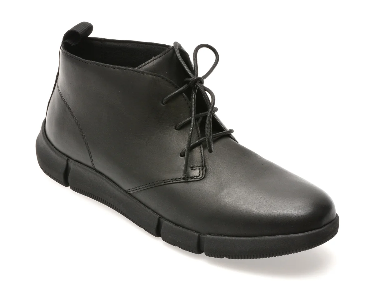 Ghete Geox Negre, U5646A, Din Piele Naturala