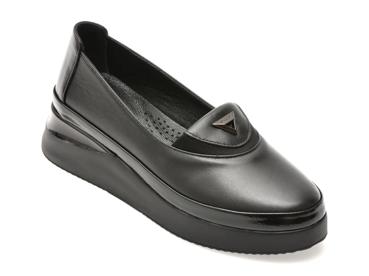 Pantofi Image Negri, 1069001, Din Piele Naturala