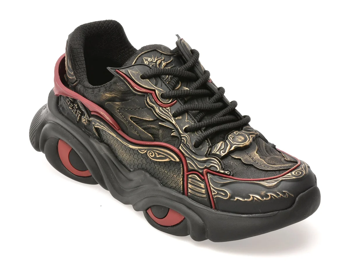 Pantofi Sport Gryxx Negri, 303008, Din Material Textil
