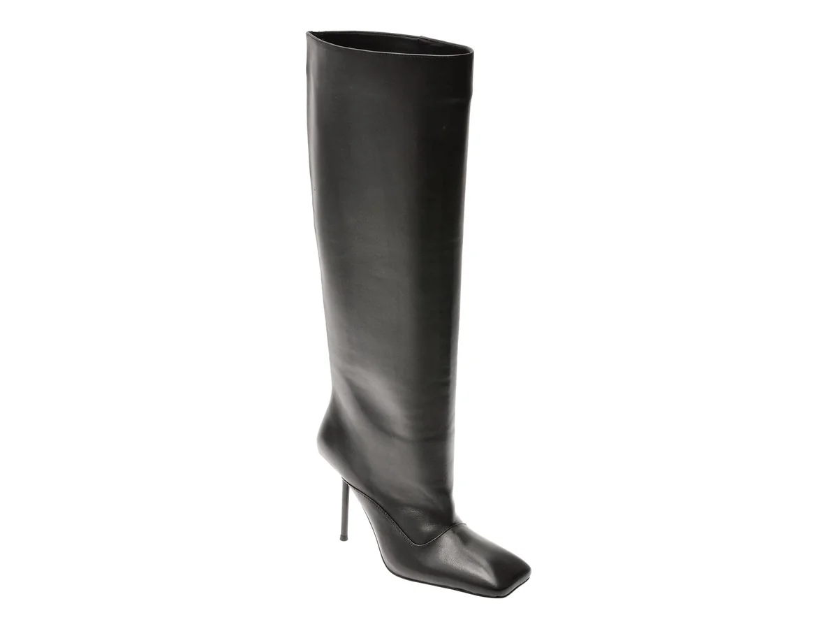Cizme Elegante Epica Premium Negre, HF1432, Din Piele Naturala