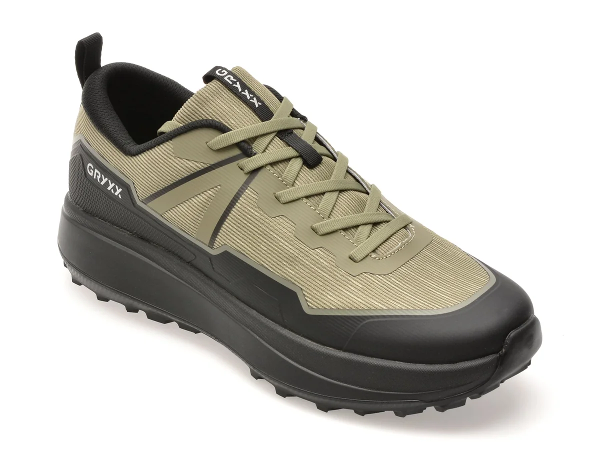 Pantofi Sport Gryxx Kaki, F6083, Din Material Textil